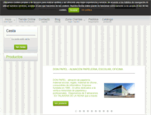 Tablet Screenshot of donpapel.es